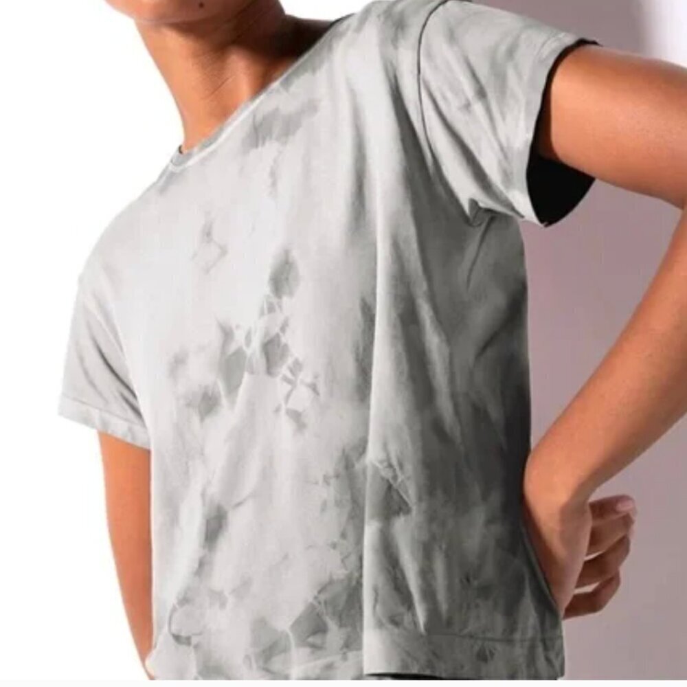 Avocado Favorite Tee Crop Top Tradewinds Haze Gray Tie Dye Activewear Lounge